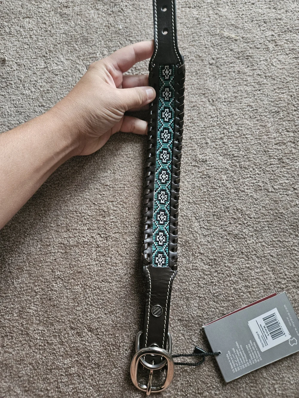 Myra Genuine Leather Dog Collar Size MEDIUM